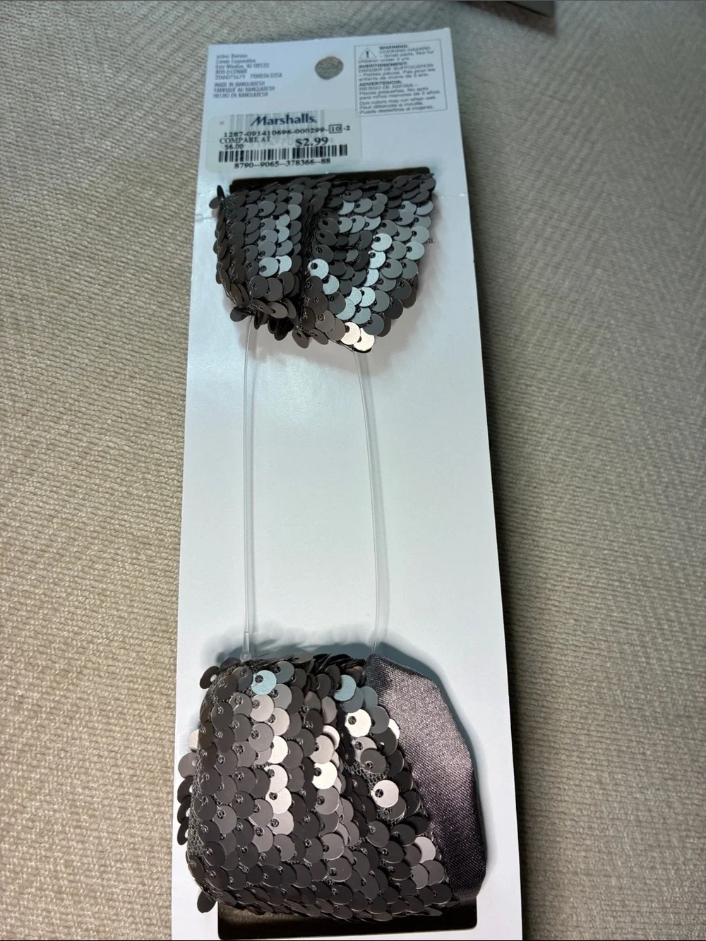 Wild Primrose Silver Sequin Headband by